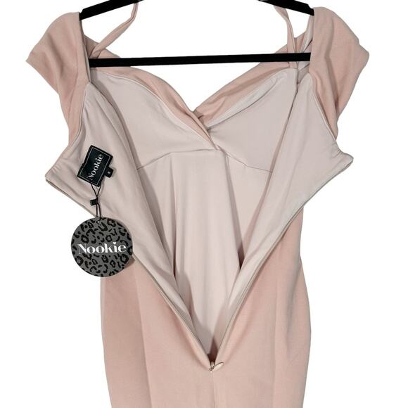 NOOKIE Athena Off Shoulder Halter Midi Dress - Picture 7 of 9